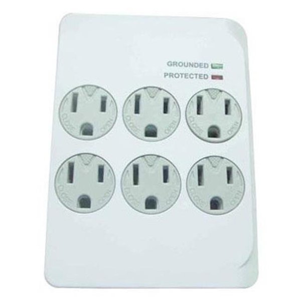 Virtual CT-044F-3 White 6 Power Outlet Surge Tap VI799017